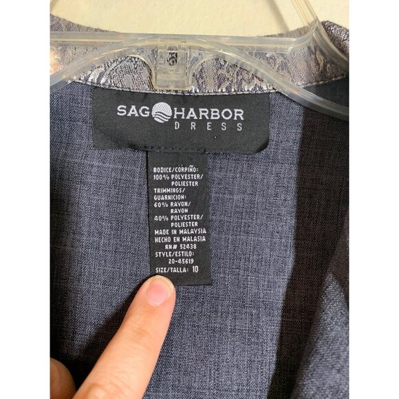 VTG Sag Harbor Blazer Business Casual Office Dressy Gray Women's Size 10 - Picture 4 of 4